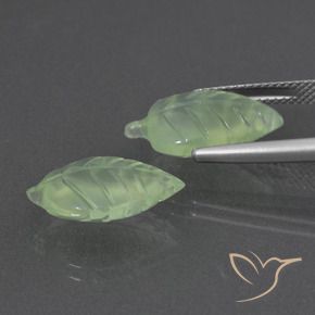 Pedras preciosas de Prehnite Pêra Pêra Verde natural de 11.85 ct, Chique, Translúcido