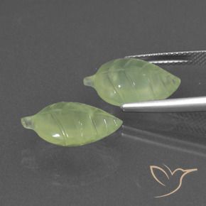 Pedras preciosas de Prehnite Verde limão natural de 11.68 ct, Chique, Translúcido