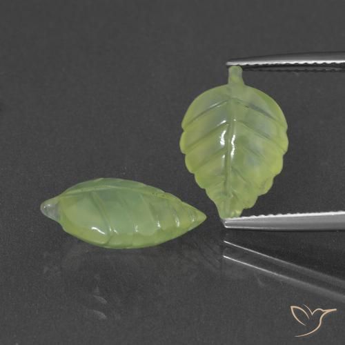 8.80ctw Natural Verde limão Prehnite, Chique, Translúcido