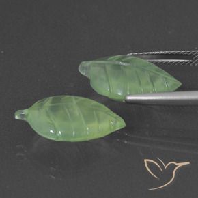 Pedras preciosas de Prehnite Verde médio natural de 14.47 ct, Chique, Translúcido