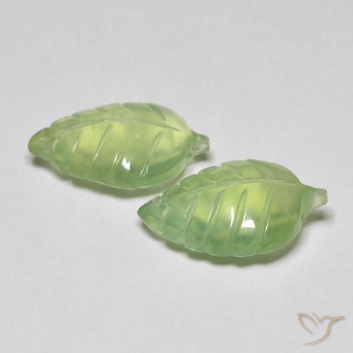 Pedras preciosas de Prehnite Verde Limão Pálido natural de 8.38 ct, Chique, Translúcido