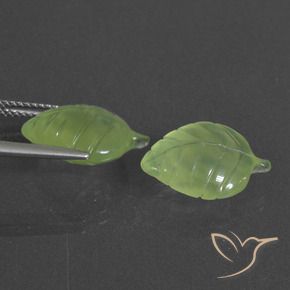 Pedras preciosas de Prehnite Amarelo verde natural de 11.78 ct, Chique, Translúcido
