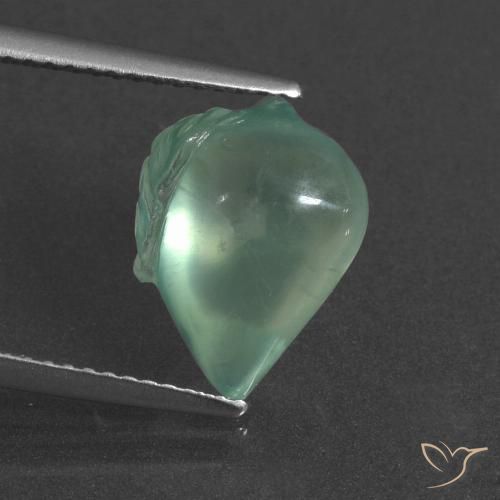 5.19ct Natural Verde claro fresco Prehnite, Chique, Translúcido