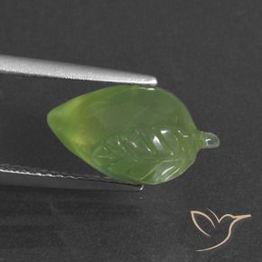 Prehnite verde pêra Natural 6.17ct, Chique, Translúcido