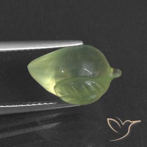 Prehnite Verde médio Natural 6.02ct, Chique, Translúcido