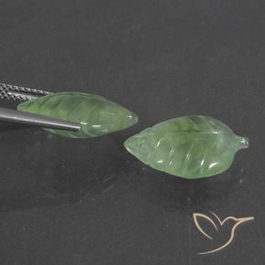 Pedras preciosas de Prehnite Verde médio natural de 11.57 ct, Chique, Translúcido