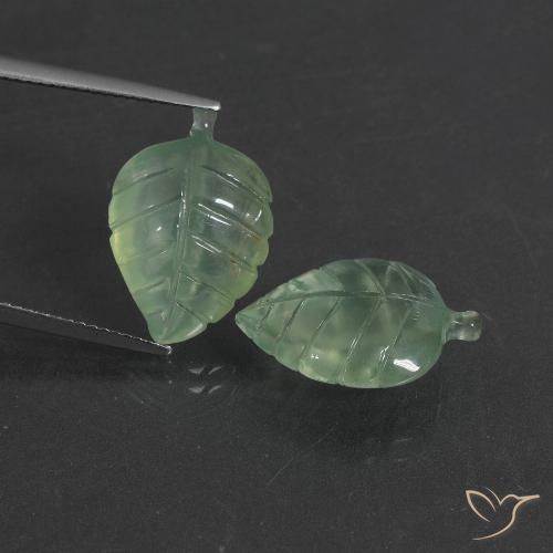 15.43ctw Natural Luz verde Prehnite, Chique, Translúcido
