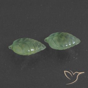 Pedras preciosas de Prehnite Verde Pêra Claro natural de 9.01 ct, Chique, Translúcido