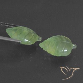 Pedras preciosas de Prehnite Verde médio natural de 12.85 ct, Chique, Translúcido