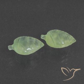 Pedras preciosas de Prehnite Pêra Pêra Verde natural de 8.38 ct, Chique, Translúcido