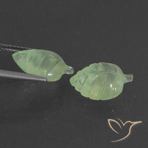 Pedras preciosas de Prehnite Pêra Pêra Verde natural de 8.38 ct, Chique, Translúcido