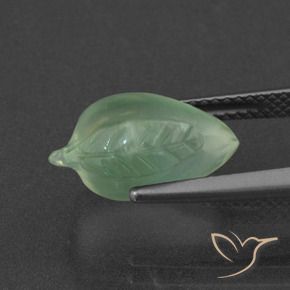 Prehnite Verde amarelado Natural 6.51ct, Chique, Translúcido