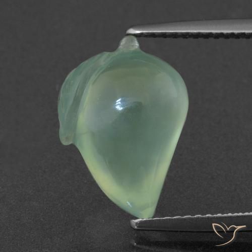 7.37ct Natural Menta verde Prehnite, Chique, Translúcido