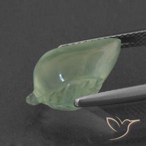 Prehnite Verde Pêra Claro Natural 7.18ct, Chique, Translúcido