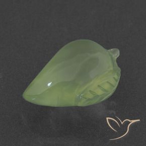 Prehnite Pêra Pêra Verde Natural 7.94ct, Chique, Translúcido