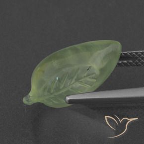 Prehnite Pêra Pêra Verde Natural 7.94ct, Chique, Translúcido
