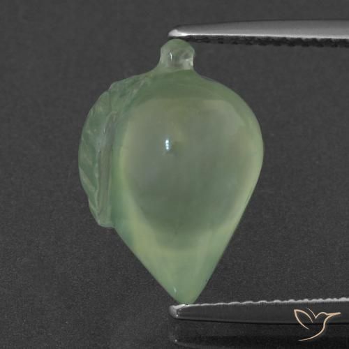 8.08ct Natural Verde Limão Pálido Prehnite, Chique, Translúcido