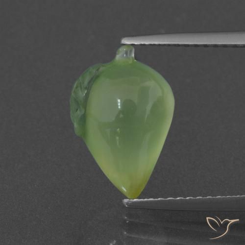 5.23ct Natural verde quente Prehnite, Chique, Translúcido