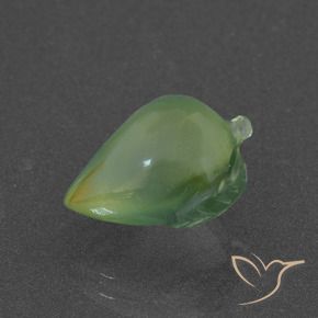 Prehnite verde quente Natural 5.23ct, Chique, Translúcido