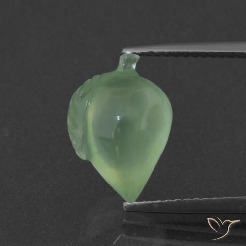 5.14ct Natural Verde amarelado Prehnite, Chique, Translúcido
