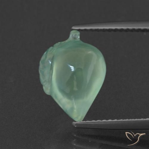 5.58ct Natural Menta verde Prehnite, Chique, Translúcido