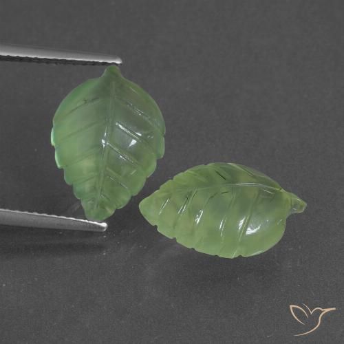 10.60ctw Natural Verde limão Prehnite, Chique, Translúcido