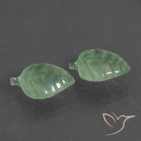 Pedras preciosas de Prehnite Verde Terroso Pálido natural de 8.81 ct, Chique, Translúcido