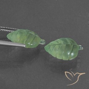 Pedras preciosas de Prehnite Verde Terroso Pálido natural de 8.81 ct, Chique, Translúcido