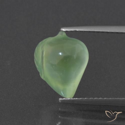 5.26ct Natural Pêra Pêra Verde Prehnite, Chique, Translúcido