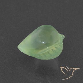 Prehnite Pêra Pêra Verde Natural 5.26ct, Chique, Translúcido