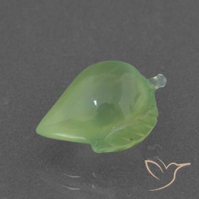 Prehnite Pêra Pêra Verde Natural 6.62ct, Chique, Translúcido