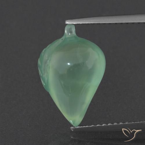 6.28ct Natural Luz verde Prehnite, Chique, Translúcido