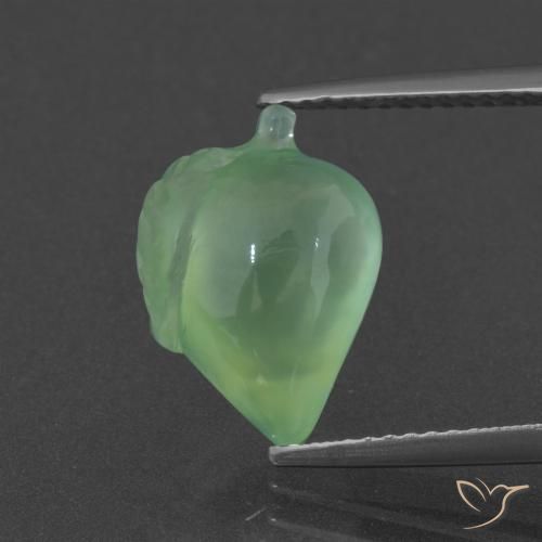 5.59ct Natural Verde amarelado Prehnite, Chique, Translúcido