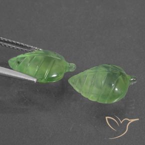Pedras preciosas de Prehnite Verde limão natural de 7.42 ct, Chique, Translúcido