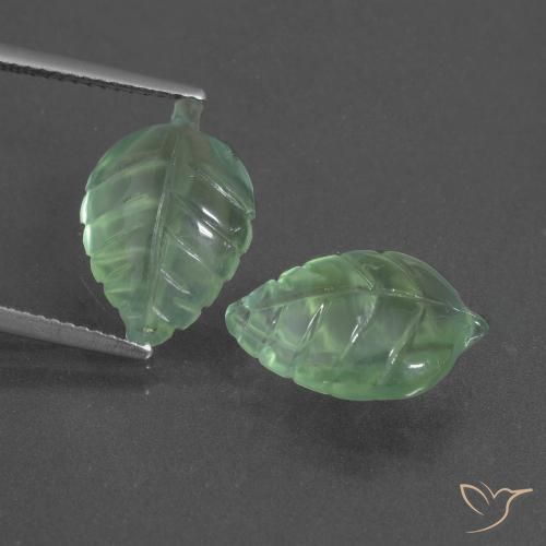 9.91ctw Natural verde quente Prehnite, Chique, Translúcido