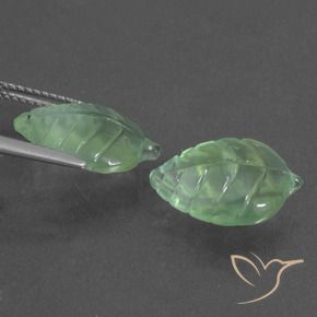 Pedras preciosas de Prehnite verde quente natural de 9.91 ct, Chique, Translúcido
