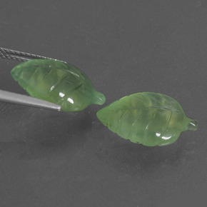 Pedras preciosas de Prehnite Verde natural de  ct, Forma extravagante, Translúcido