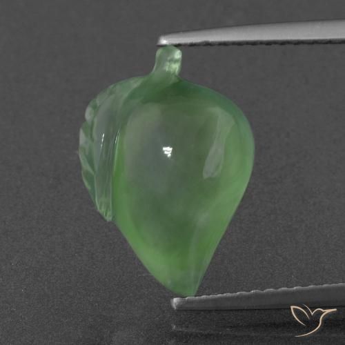6.40ct Natural Verde médio Prehnite, Chique, Translúcido