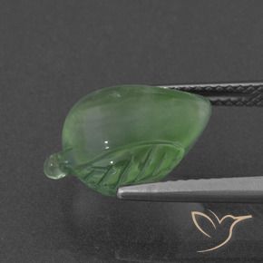 Prehnite Verde médio Natural 6.40ct, Chique, Translúcido