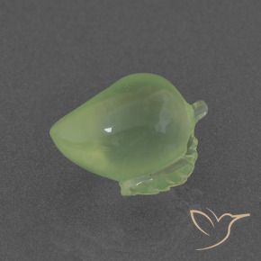 Prehnite Amarelo verde Natural 5.90ct, Chique, Translúcido