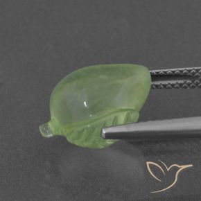 Prehnite Amarelo verde Natural 5.90ct, Chique, Translúcido