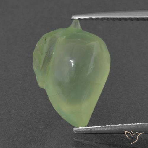 7.98ct Natural Verde Limão Pálido Prehnite, Chique, Translúcido