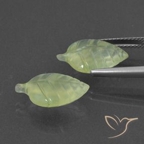 Pedras preciosas de Prehnite Verde limão natural de 10.57 ct, Chique, Translúcido