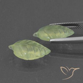 Pedras preciosas de Prehnite Verde limão natural de 9.60 ct, Chique, Translúcido