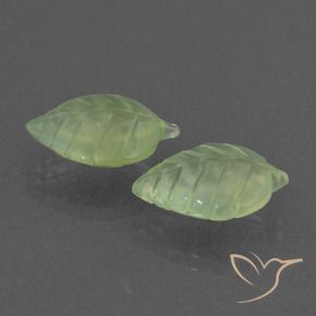Pedras preciosas de Prehnite Verde médio natural de 10.55 ct, Chique, Translúcido