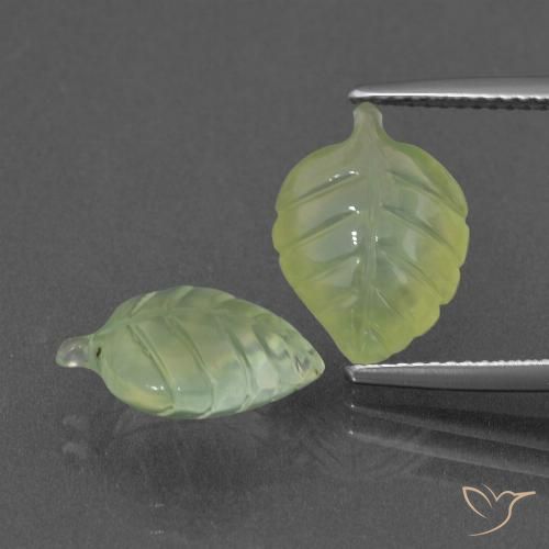 8.52ctw Natural Verde limão Prehnite, Chique, Translúcido