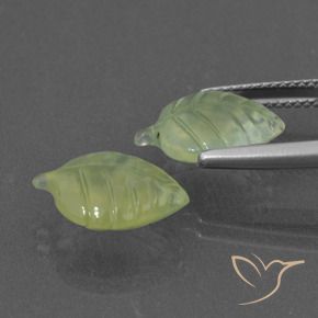 Pedras preciosas de Prehnite Verde limão natural de 8.52 ct, Chique, Translúcido
