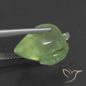 Prehnite Verde médio Natural 10.14ct, Chique, Translúcido