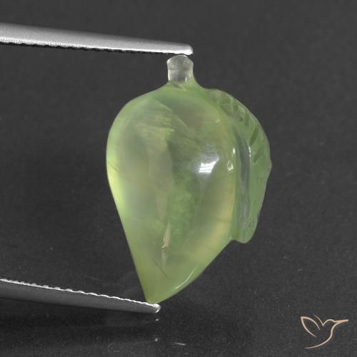 10.11ct Natural Verde amarelado Prehnite, Chique, Translúcido