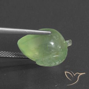 Prehnite Verde Limão Pálido Natural 12.14ct, Chique, Translúcido